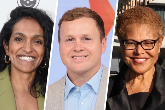 Nithya Raman, Spencer Pratt, and Mayor Karen Bass